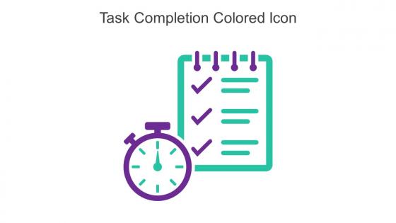 Task Completion Colored Icon In Powerpoint Pptx Png And Editable Eps Format