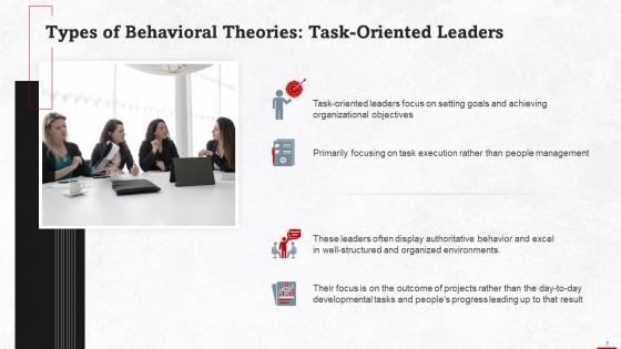 Task Oriented Leaders As Type Of Behavioral Theory Training Ppt