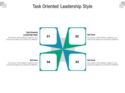 Task oriented leadership style ppt powerpoint presentation professional inspiration cpb
