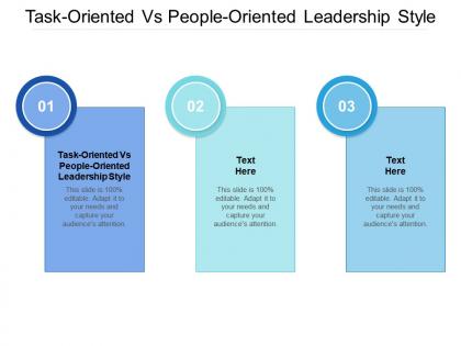 Task oriented vs people oriented leadership style ppt powerpoint presentation ideas model cpb