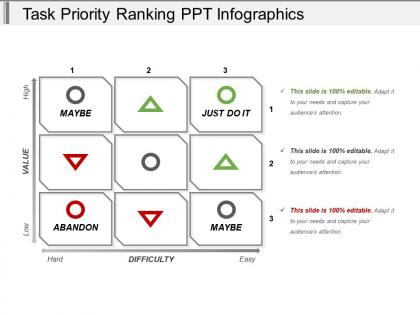 Task priority ranking ppt infographics