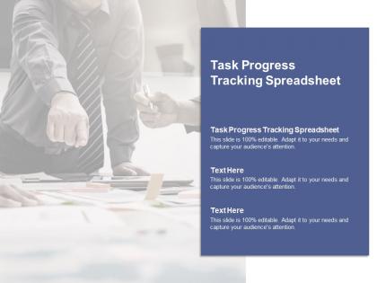 Task progress tracking spreadsheet ppt powerpoint presentation deck cpb