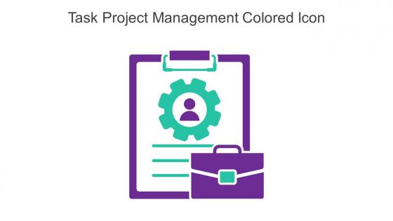 Task Project Management Colored Icon In Powerpoint Pptx Png And Editable Eps Format