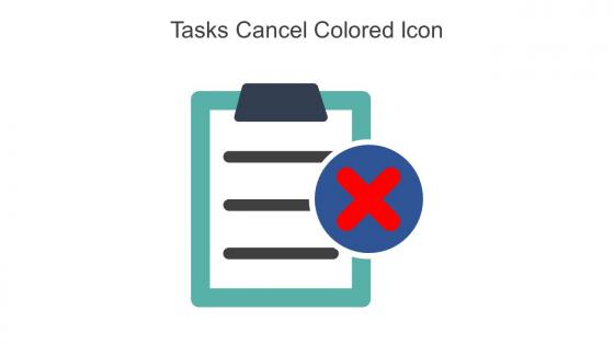 Tasks Cancel Colored Icon In Powerpoint Pptx Png And Editable Eps Format