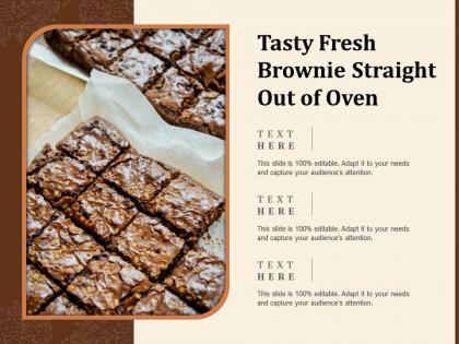 Tasty fresh brownie straight out of oven