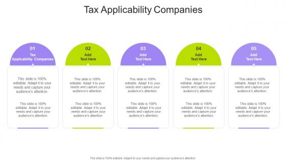 Tax Applicability Companies In Powerpoint And Google Slides Cpb