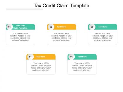 Tax credit claim template ppt powerpoint presentation summary designs download cpb