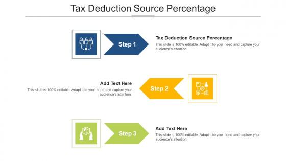 Tax Deduction Source Percentage Ppt Powerpoint Presentation Model Themes Cpb