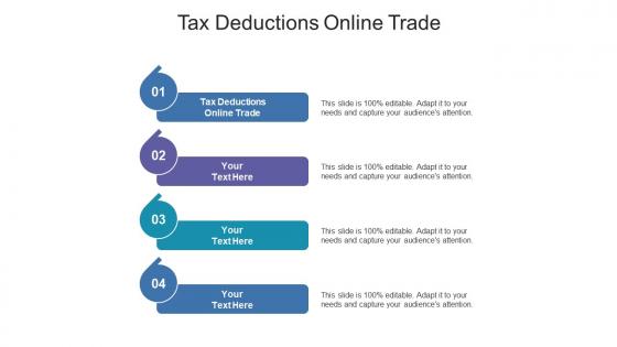 Tax deductions online trade ppt powerpoint presentation ideas show cpb