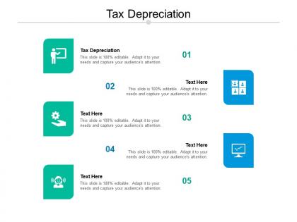 Tax depreciation ppt powerpoint presentation summary graphics pictures cpb