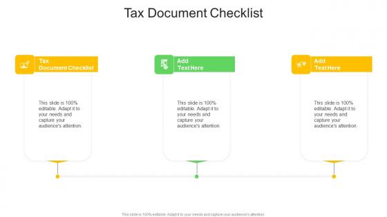 Tax Document Checklist In Powerpoint And Google Slides Cpb