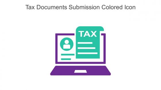 Tax Documents Submission Colored Icon In Powerpoint Pptx Png And Editable Eps Format