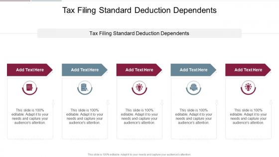 Tax Filing Standard Deduction Dependents In Powerpoint And Google Slides Cpb