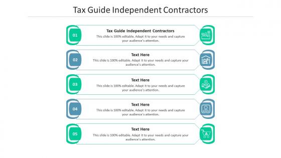 Tax guide independent contractors ppt powerpoint presentation infographic template show cpb