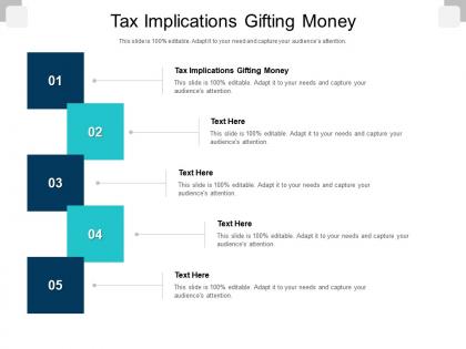 Tax implications gifting money ppt powerpoint presentation pictures graphic images cpb