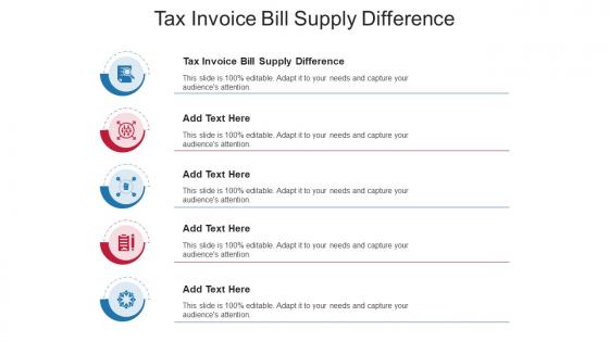 Tax Invoice Bill Supply Difference Ppt Powerpoint Presentation Summary Clipart Cpb