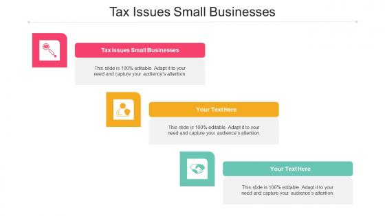 Tax Issues Small Businesses Ppt Powerpoint Presentation Show Background Image Cpb