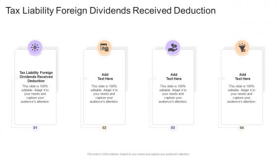Tax Liability Foreign Dividends Received Deduction In Powerpoint And Google Slides Cpb