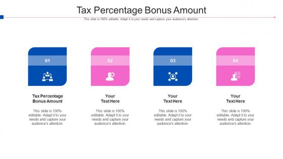 Tax Percentage Bonus Amount Ppt Powerpoint Presentation Summary Example Cpb
