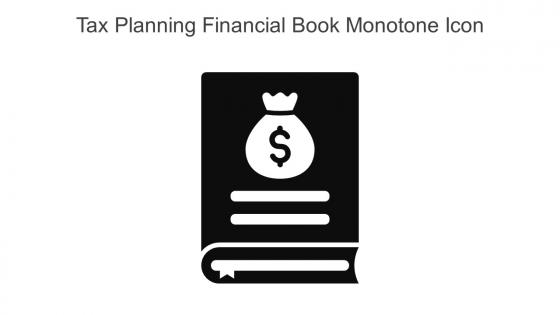 Tax Planning Financial Book Monotone Icon In Powerpoint Pptx Png And Editable Eps Format
