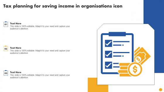 Tax Planning For Saving Income In Organisations Icon