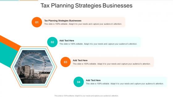 Tax Planning Strategies Businesses In Powerpoint And Google Slides Cpb