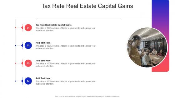 Tax Rate Real Estate Capital Gains In Powerpoint And Google Slides Cpb