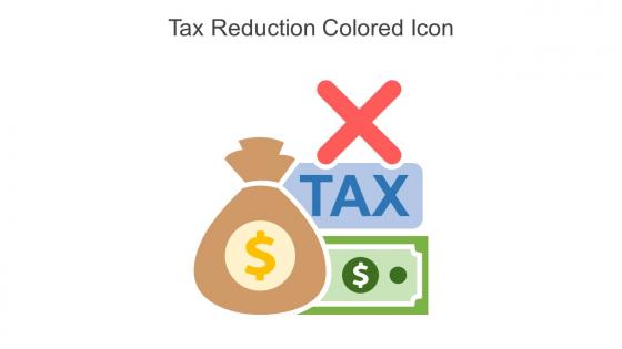 Tax Reduction Colored Icon In Powerpoint Pptx Png And Editable Eps Format