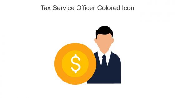 Tax Service Officer Colored Icon In Powerpoint Pptx Png And Editable Eps Format
