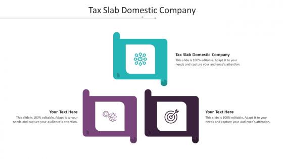 Tax Slab Domestic Company Ppt Powerpoint Presentation File Backgrounds Cpb