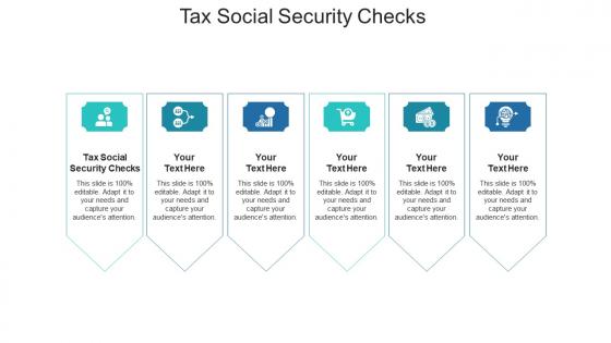 Tax social security checks ppt powerpoint presentation pictures clipart images cpb