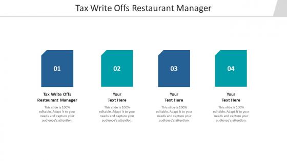 Tax write offs restaurant manager ppt powerpoint presentation inspiration deck cpb