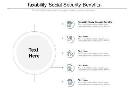 Taxability social security benefits ppt powerpoint presentation pictures show cpb