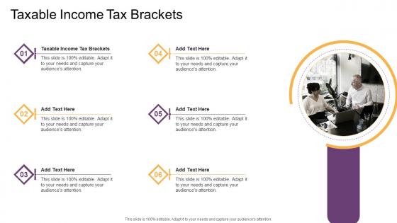 Taxable Income Tax Brackets In Powerpoint And Google Slides Cpb
