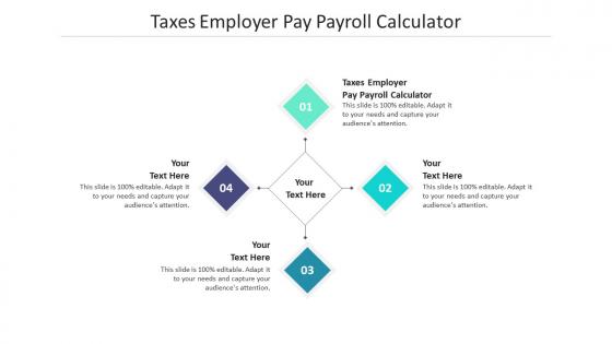 Taxes employer pay payroll calculator ppt powerpoint presentation professional ideas cpb