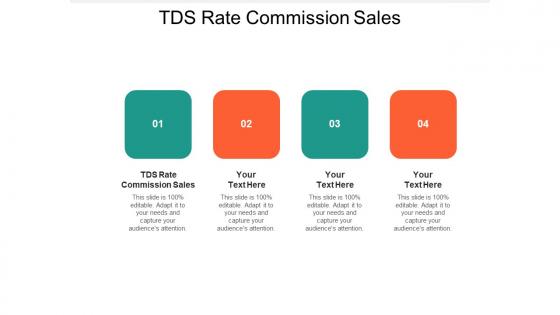 Tds rate commission sales ppt powerpoint presentation slides summary cpb