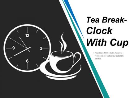 Tea break clock with cup