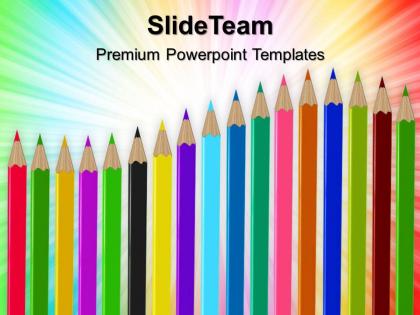 Teacher powerpoint templates pencils future leadership ppt slide