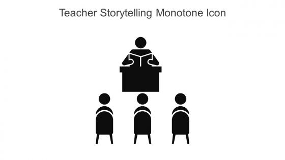 Teacher Storytelling Monotone Icon In Powerpoint Pptx Png And Editable Eps Format
