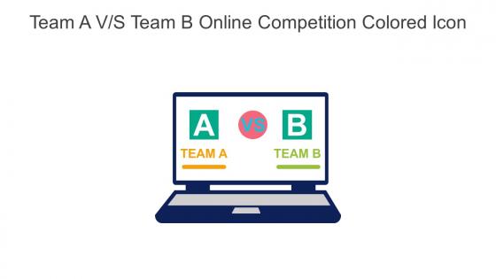 Team A Vs Team B Online Competition Colored Icon In Powerpoint Pptx Png And Editable Eps Format