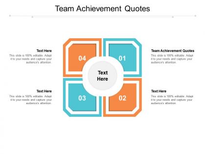 Team achievement quotes ppt powerpoint presentation model vector cpb