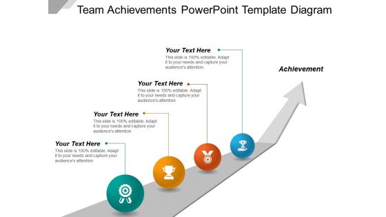 Team achievements powerpoint template diagram