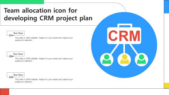 Team Allocation Icon For Developing CRM Project Plan