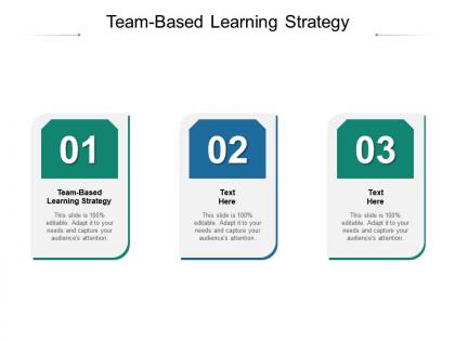 Team based learning strategy ppt powerpoint presentation file brochure cpb