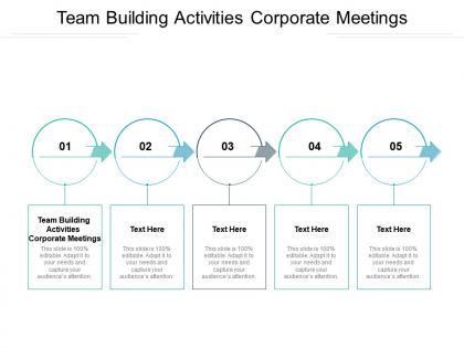 Team building activities corporate meetings ppt powerpoint presentation icon introduction cpb