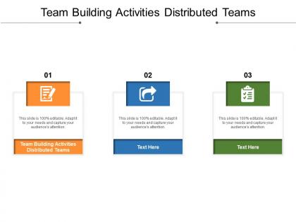 Team building activities distributed teams ppt powerpoint presentation ideas infographics cpb