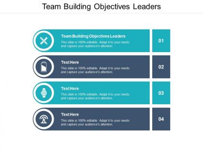 Team building objectives leaders ppt powerpoint presentation infographics graphic images cpb