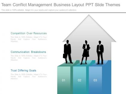 Team conflict management business layout ppt slide themes