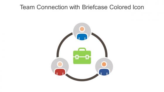 Team Connection With Briefcase Colored Icon In Powerpoint Pptx Png And Editable Eps Format