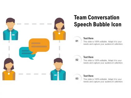Team conversation speech bubble icon